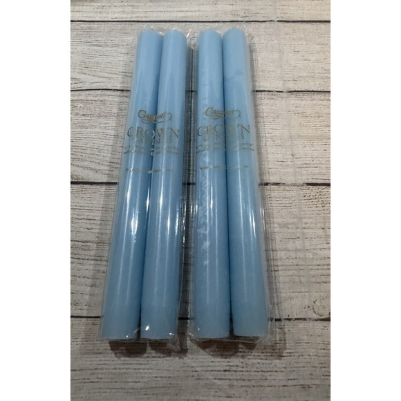 Caspari Other - Caspari Crown 10" Candles 2 Packages - Lot of 4 Aqua Duet CA63.2 NEW GTub11
